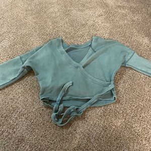 Free People Movement Cropped Tie Sweatshirt
